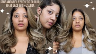 No Plucking No Bleaching Balayage Wig Install Ft Sen￼sationnel Synthetic Cloud9 What Lace  ZELENA [upl. by Saideman235]