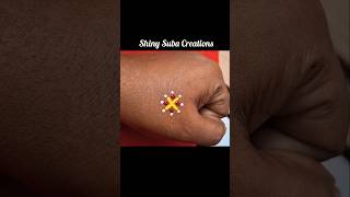 Simple Bindi Design By Shiny Suba Creations bindi pottu tattoo art shorts trending [upl. by Kiley]