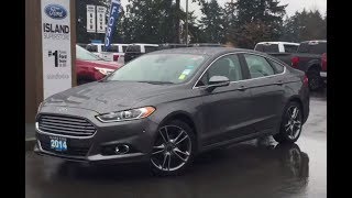 2014 Ford Fusion Titanium W Heated Seats Moonroof AWD Review Island Ford [upl. by Ahsehyt727]