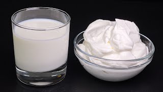 Verwandeln Sie 1 Glas Milch in Schlagsahne Hausgemachtes Rezept in 10 Minuten [upl. by Hsemin]