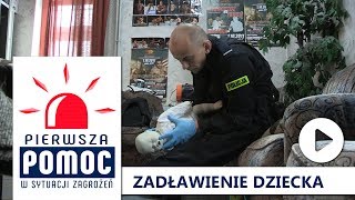 Pierwsza pomoc Zadławienie dziecka quotKWP w Bydgoszczyquot [upl. by Anurag]