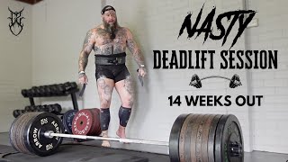 NASTY DEADLIFT SESSION  14 WEEKS OUT [upl. by Arundell191]