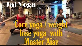 Core yoga  weight lose yoga with Master Ajay [upl. by Annazus]