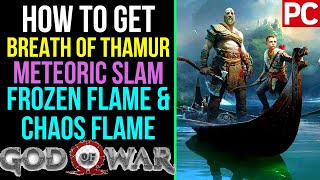 GOD OF WAR Walkthrough Gameplay Part 49  How To Get Breath Of Thamur amp Meteoric Slam [upl. by Yadahs]