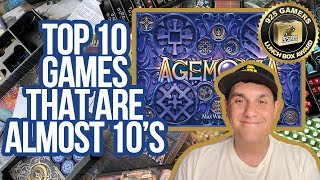 Top 10 Board Games That Are Almost 10s  Amazing 9 out of 10 Board Games  2024 [upl. by Trabue]