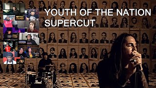 Supercut of Youtubers reacting to POD  Youth Of The Nation Official Music Video [upl. by Aushoj]