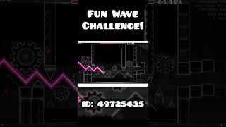 Fun Satisfying GD Geometry Dash Wave Challenge geometrydash gd gdlevels gddemon [upl. by Cletis608]