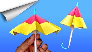 Umbrella Paper Craft   DIY crafts  How to make minute crafts for kids  easy origami [upl. by Lyndes458]