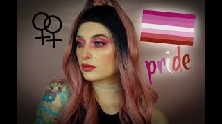 Lesbian Pride Inspired Makeup [upl. by Luckin949]