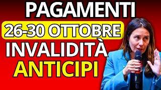 INPS PAGA 2630 OTTOBRE Pagamenti ADI Invalidità Bonus NASpI e 730 [upl. by Yunick]