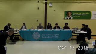 05132015 NYC CCRB Public Board Meeting [upl. by Harpole]