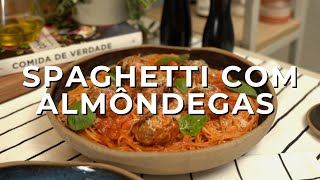 Receita de Spaghetti com almôndegas ao Sugo  Chef Felipe Caputo [upl. by Law363]