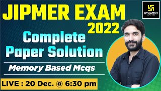 JIPMER 2022 Exam Paper Solution  Check Your Answer  Nursing Officer  18 Dec  Exam Paper [upl. by Sirtimid]