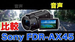 Sony FDRAX45の音声と画質レビュー！！驚異の空間光学手ブレ補正の性能比較！ [upl. by Suk980]