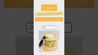 Odeon body and face scrub  How to exfoliate body and face  turmeric and yogurt scrub for body [upl. by Heim272]