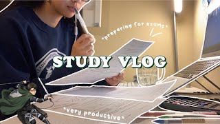 STUDY VLOG  a VERY productive college week in my life  trying ANIMEDORO exam prep amp watching aot🌷 [upl. by Oretna]