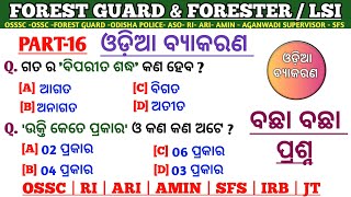 Odia Grammar questions  Forest Guard amp Forester Mcq  LSI Grammar Mcq  RI  ARI  AMIN  JT [upl. by Latsyrk783]