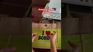 printing eco green bag [upl. by Haropizt]