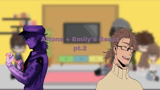 AftonsElizabeth  Emily’s React To The Future Pt 2FNAF X MHA My Au Ch3rryB0mb [upl. by Yblok]