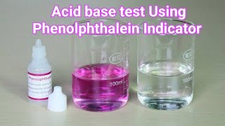 🔴💥 ACID BASE TEST USING PHENOLPHTHALEIN INDICATOR 🧴💥🔴chemistry Laboratory activity [upl. by Artimed228]