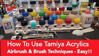 Scale Models Tips  How To Use Tamiya Acrylic Paints  Brush amp Airbrush Technique  Easy [upl. by Roanna139]