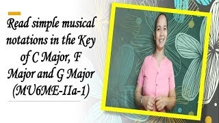 READING SIMPLE MUSICAL NOTATION IN THE KEY OF C MAJOR F MAJOR AND G MAJOR [upl. by Caraviello]