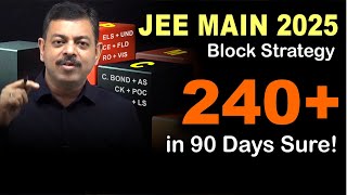 JEE Main 2025 Block Strategy  240 in 90 days  A Perfect Study Plan [upl. by Atteroc]