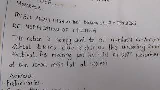 KCSE PREDICTIONNOTIFICATION OF A MEETING [upl. by Burney444]