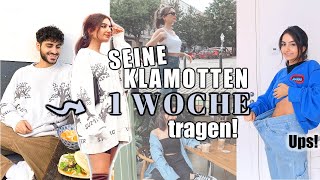 1 WOCHE die Klamotten meines BRUDERS tragen  CHALLENGE [upl. by Etnoid404]