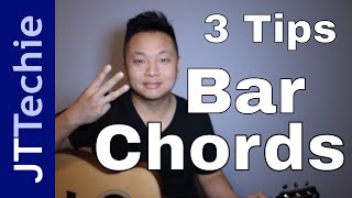 How to Play Bar Chords on Acoustic Guitar More Easily for Beginners  Barre Chords Tips  3 Tips [upl. by Khano]