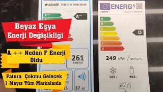 Enerji Etiketleri Değişti Beyaz Eşyalarda Nasıl Oldu Şuan  Yeni Enerji RegülasyonuEnerji Tüketimi [upl. by Anerbes]