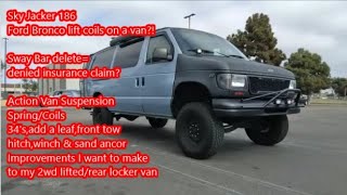 Lifted 2wd Econoline build wlocker  Off road performance amp safety suspension lift kit improvements [upl. by Natan835]