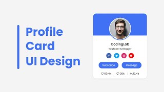 How to Make Responsive Profile Card in HTML amp CSS [upl. by Nwadal]