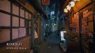 Walking Tour Japan  Koenji in Tokyo Evening Stroll  4K [upl. by Heron707]