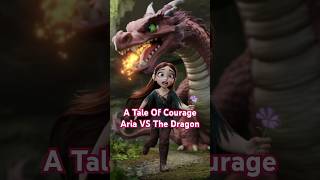 A Tale of Courage Aria VS The Dragon cartoon ai aiart aiart fyp fypシ゚viral aiartcommuity [upl. by Htederem]