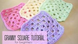 CROCHET How to crochet a granny square for beginners  Bella Coco [upl. by Holli]