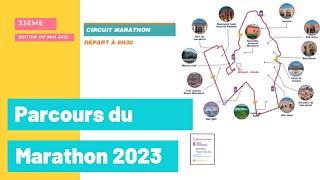 Parcours du Marathon International de Marrakech 2023 [upl. by Noicpecnoc]