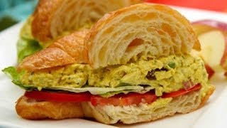 Curried Chicken Salad Sandwiches  Springtime Picnic Recipe [upl. by Valdemar]