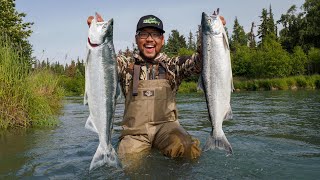 Salmon Fishing Alaska’s Famous Kenai River CATCH CLEAN COOK [upl. by Gaby621]