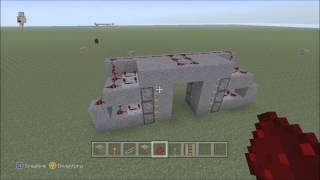 Minecraft 360 Edition  4 Easy Redstone Contraptions  Piston Doors amp Floor amp T Flip Flop [upl. by Eelinnej]