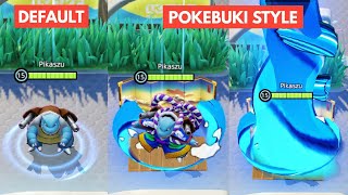 Blastoise Default VS Pokébuki Style Holowear comparison  Pokémon Unite [upl. by Netsrik]