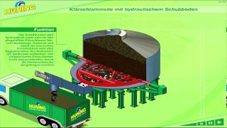 Klärschlammsilo mit hydraulischem Schubboden [upl. by Dimphia]