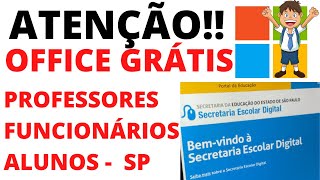 PACOTE OFFICE PARA PROFESSORES E ALUNOS E DE GRAÇA [upl. by Jarret714]