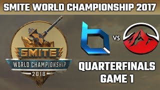 SMITE World Championship 2018 Quarterfinals  Obey Alliance vs Elevate Game 1 [upl. by Ellicec]