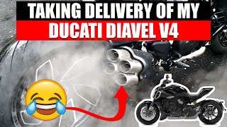 Taking Delivery of My Ducati Diavel V4 Motorcycle [upl. by Ivzt152]