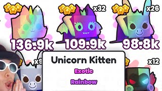 How I Got New Exotic RB Unicorn Kitten So Easy in Pet Sim 99 [upl. by Luapsemaj]