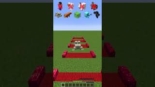 Touching Red Mob Challenge shorts meme minecraft [upl. by Etam432]