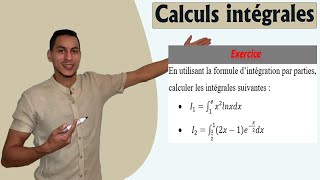 calcul dintégrale 2 bac pc exercices  intégration par partie 2bac [upl. by Enra]