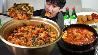 아삭한 열무김치 잔뜩 열무비빔밥엔 소주지Ft참치김치찌개 미니돈까스 혼술 리얼먹방 Kimchi Bibimbap MUKBANG ASMR REALSOUND EATINGSHOW [upl. by Waring]