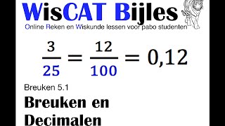 Breuken en Decimalen  WisCAT Werkboek Breuken 51 [upl. by Ailel]